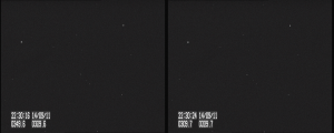 (48) Doris during and after occultation (visible just below centre of the frames)